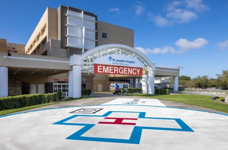 Baycare St Josephs medical facility entrance